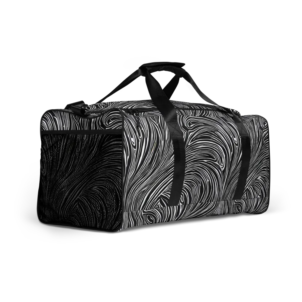 Zebra Vortex on Duffle Bag — Right Front
