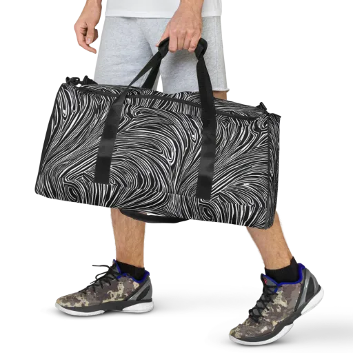 Zebra Vortex on a Duffle Bag