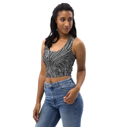 Zebra Vortex on a Crop Top
