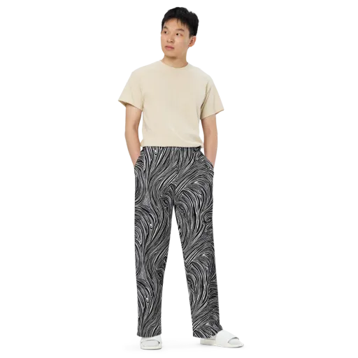 Zebra Vortex on a Wide-Leg Pants