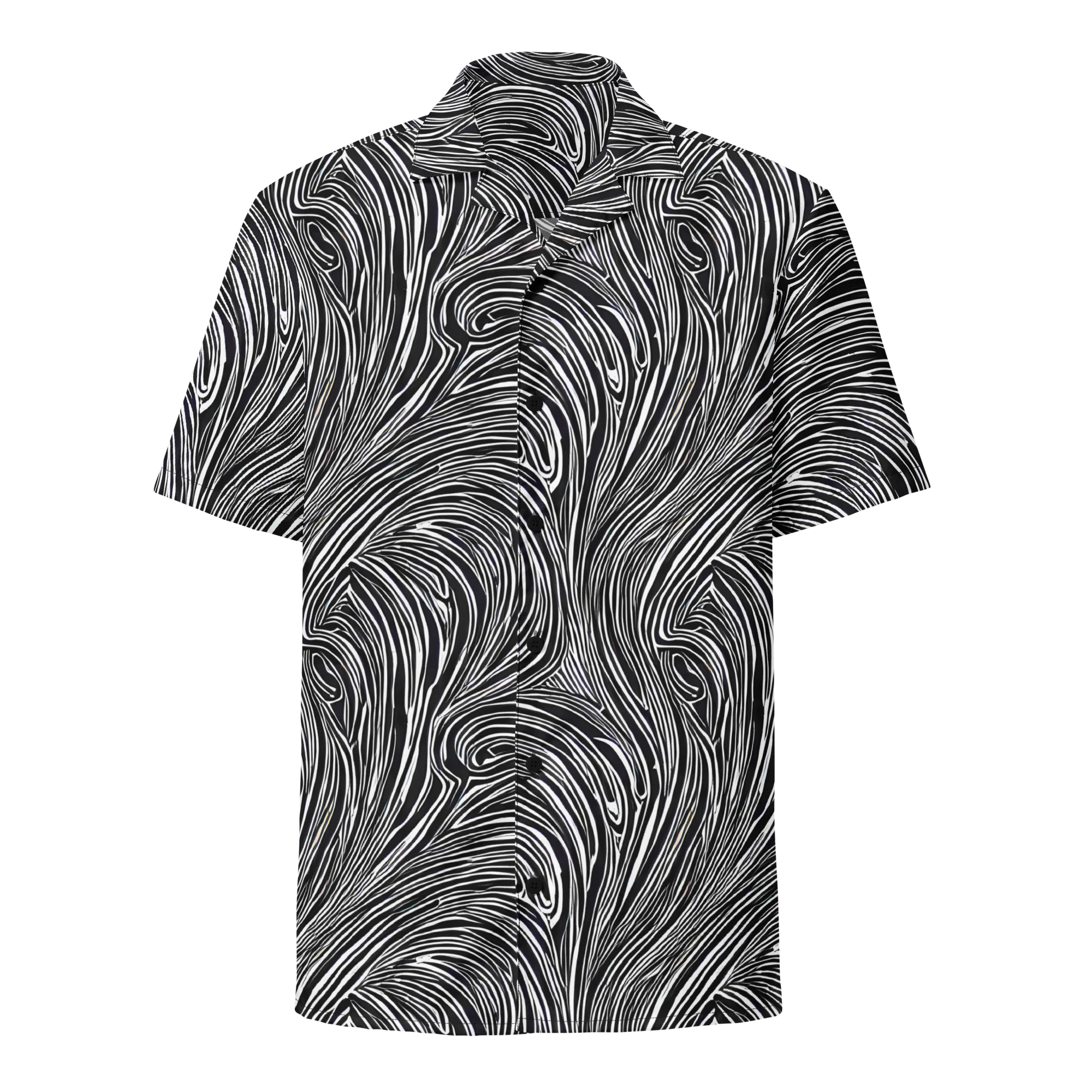 Zebra Vortex on Button Shirt — Front