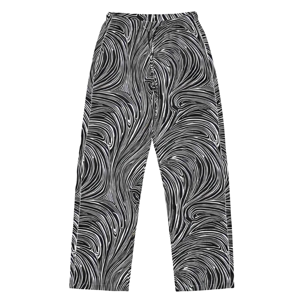 Zebra Vortex on Women's Pajama Pants — Front