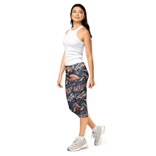 Fossil Garden on a Capri Leggings