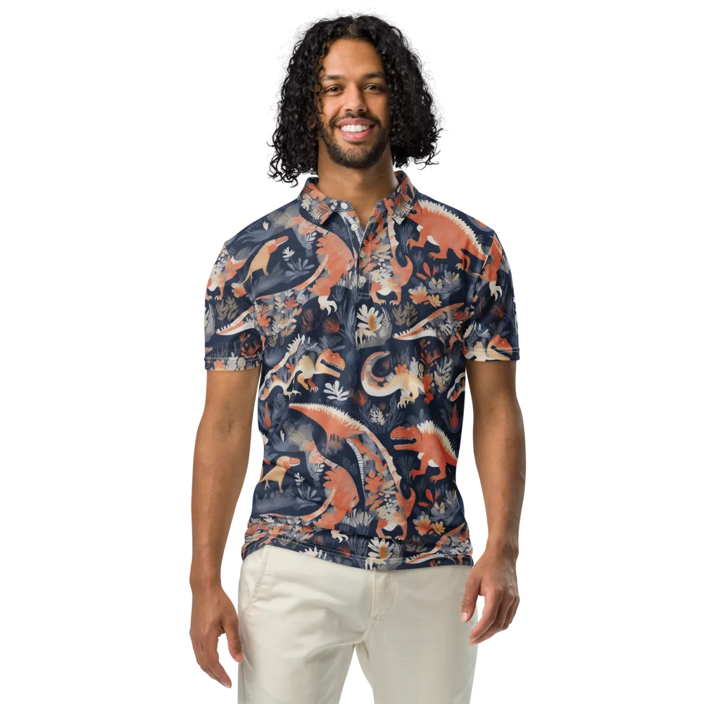 Fossil Garden on Men's Slim Fit Polo Shirt — Front