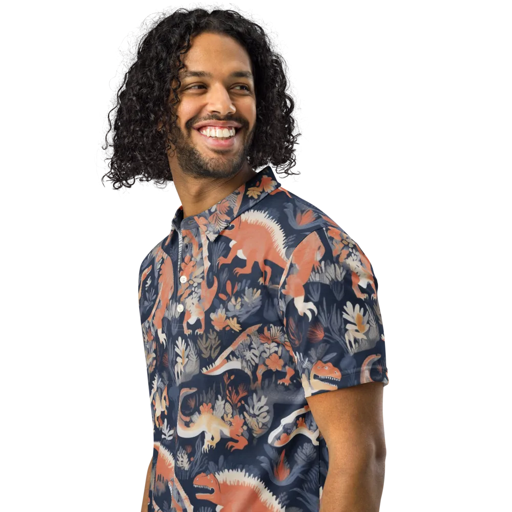 Fossil Garden on Men's Slim Fit Polo Shirt — Left Front