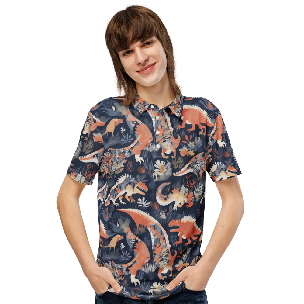 Fossil Garden on Men's Slim Fit Polo Shirt — Front