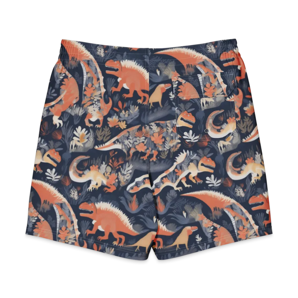 Fossil Garden on Men's Board Shorts — Back