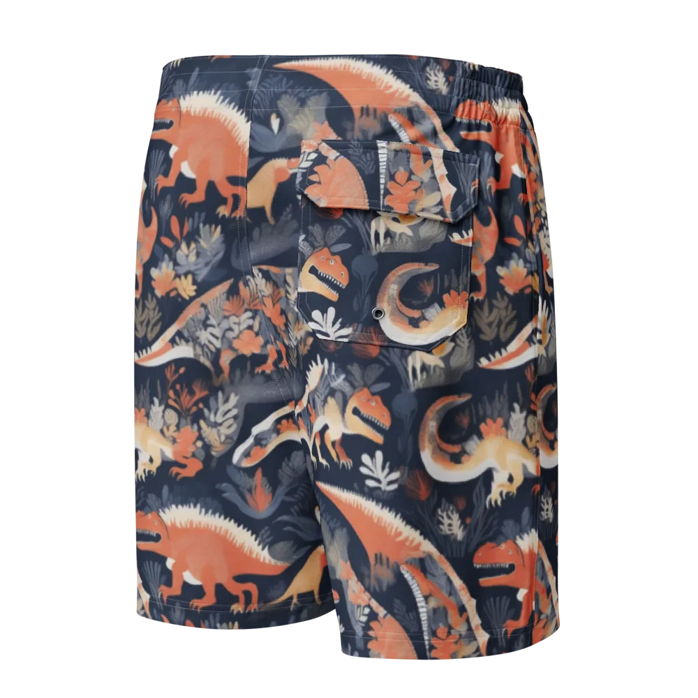 Fossil Garden on Men's Board Shorts — Back