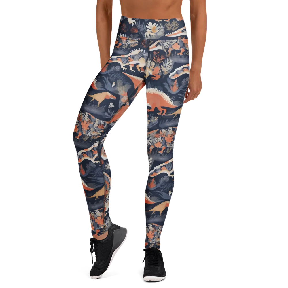 Fossil Garden on Yoga Leggings — Front