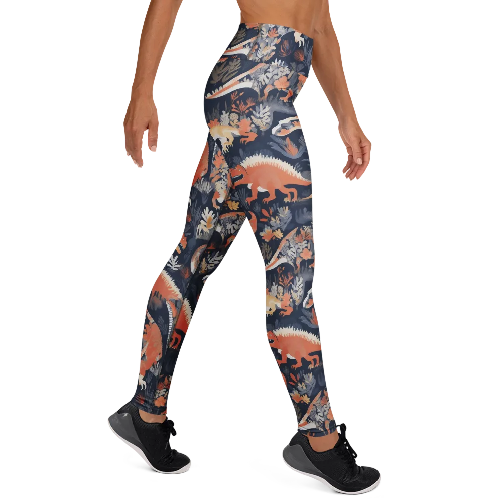 Fossil Garden on Yoga Leggings — Right
