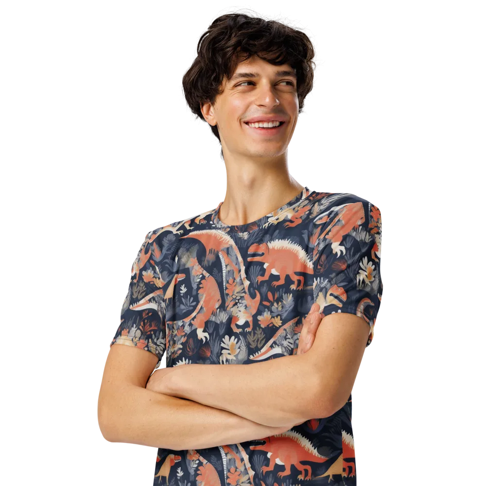 Fossil Garden on Men's Crew Neck T-Shirt — Left Front