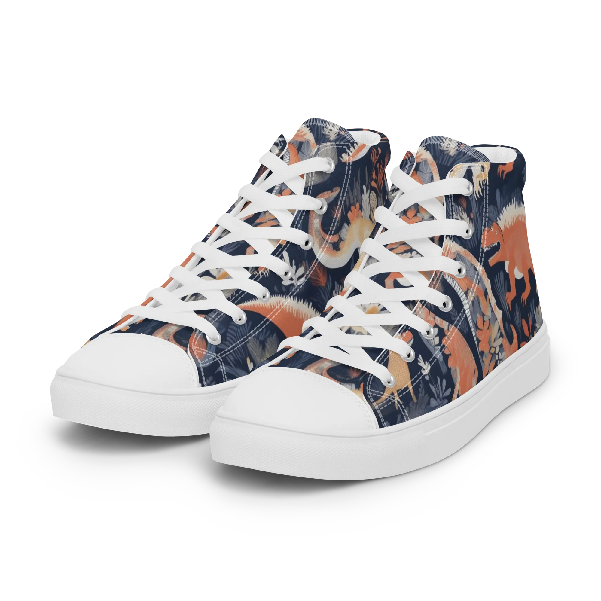Fossil Garden on Women's High Top Canvas Shoes — Left Front