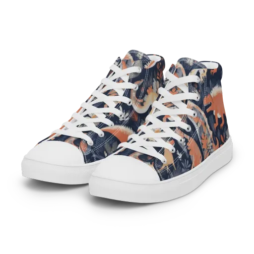 Fossil Garden on a Women's High Top Canvas Shoes