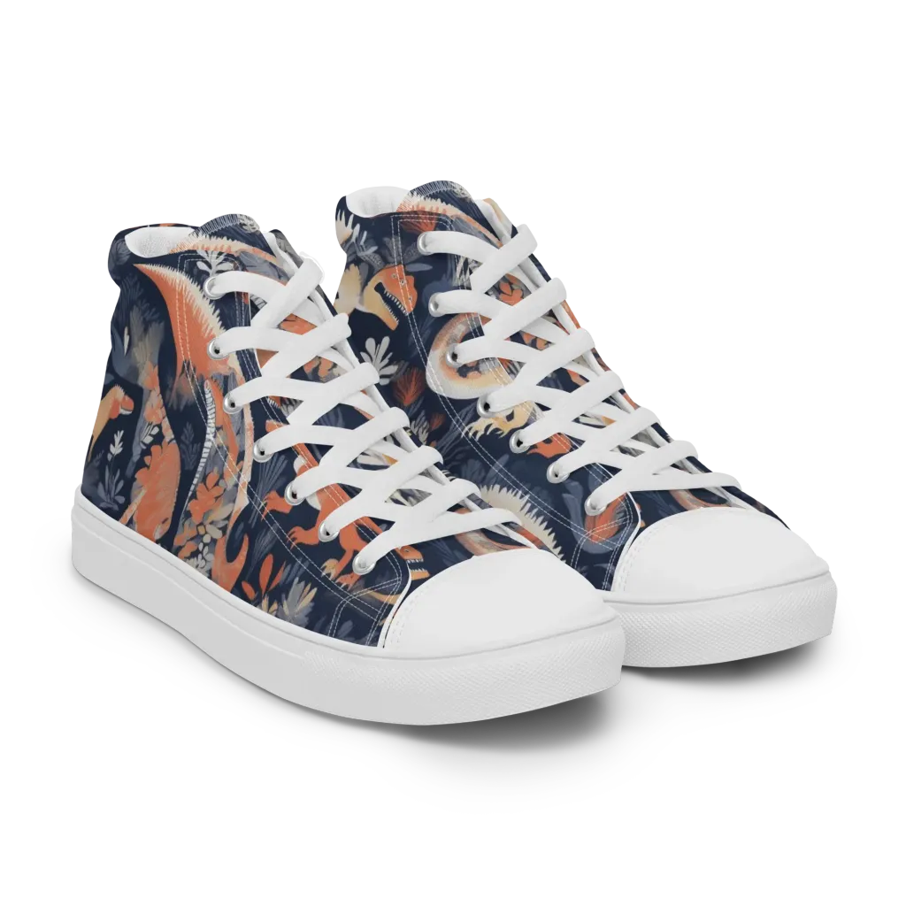 Fossil Garden on Women's High Top Canvas Shoes — Right Front