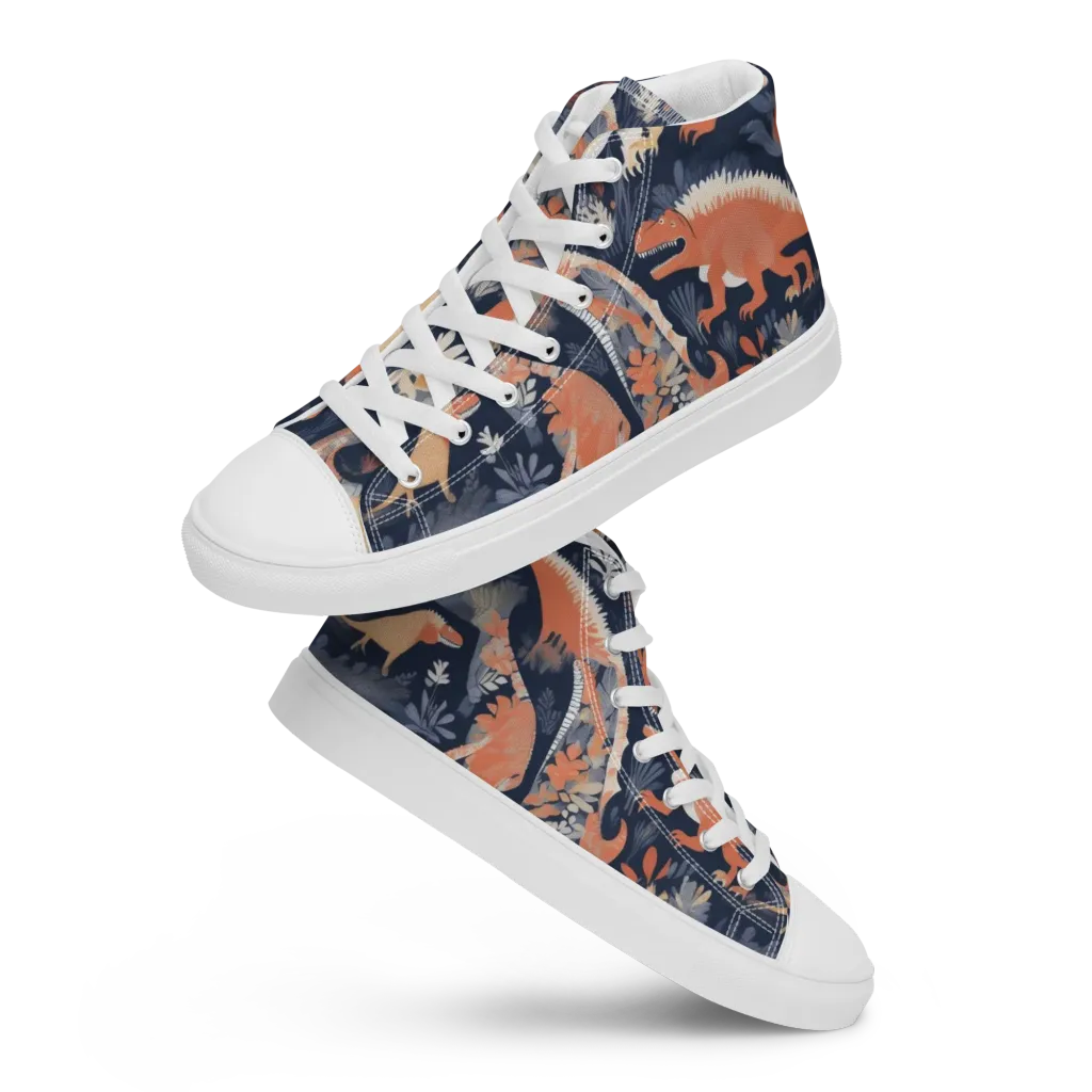 Fossil Garden on Women's High Top Canvas Shoes — Front