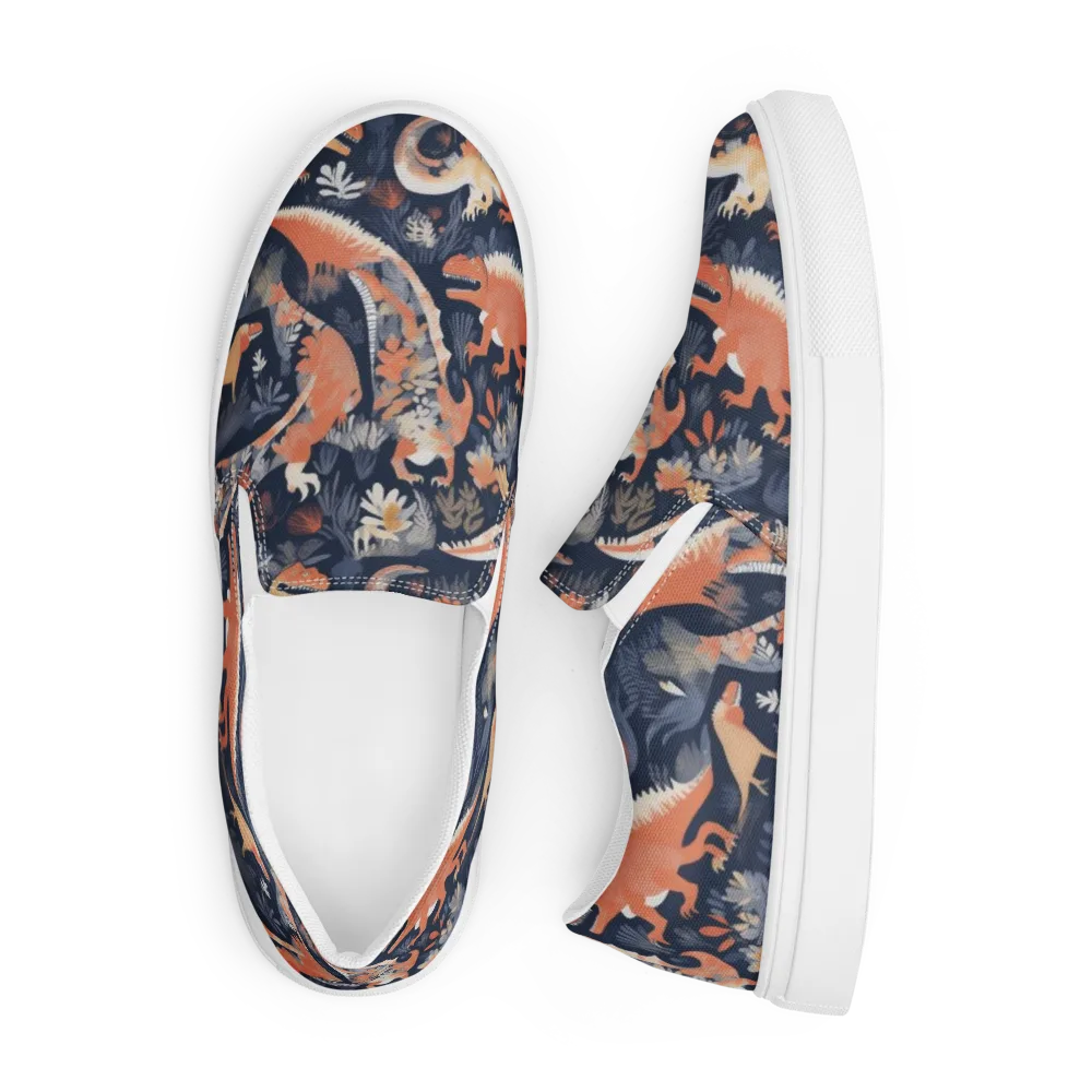 Fossil Garden on Men's Slip-On Canvas Shoes — Front