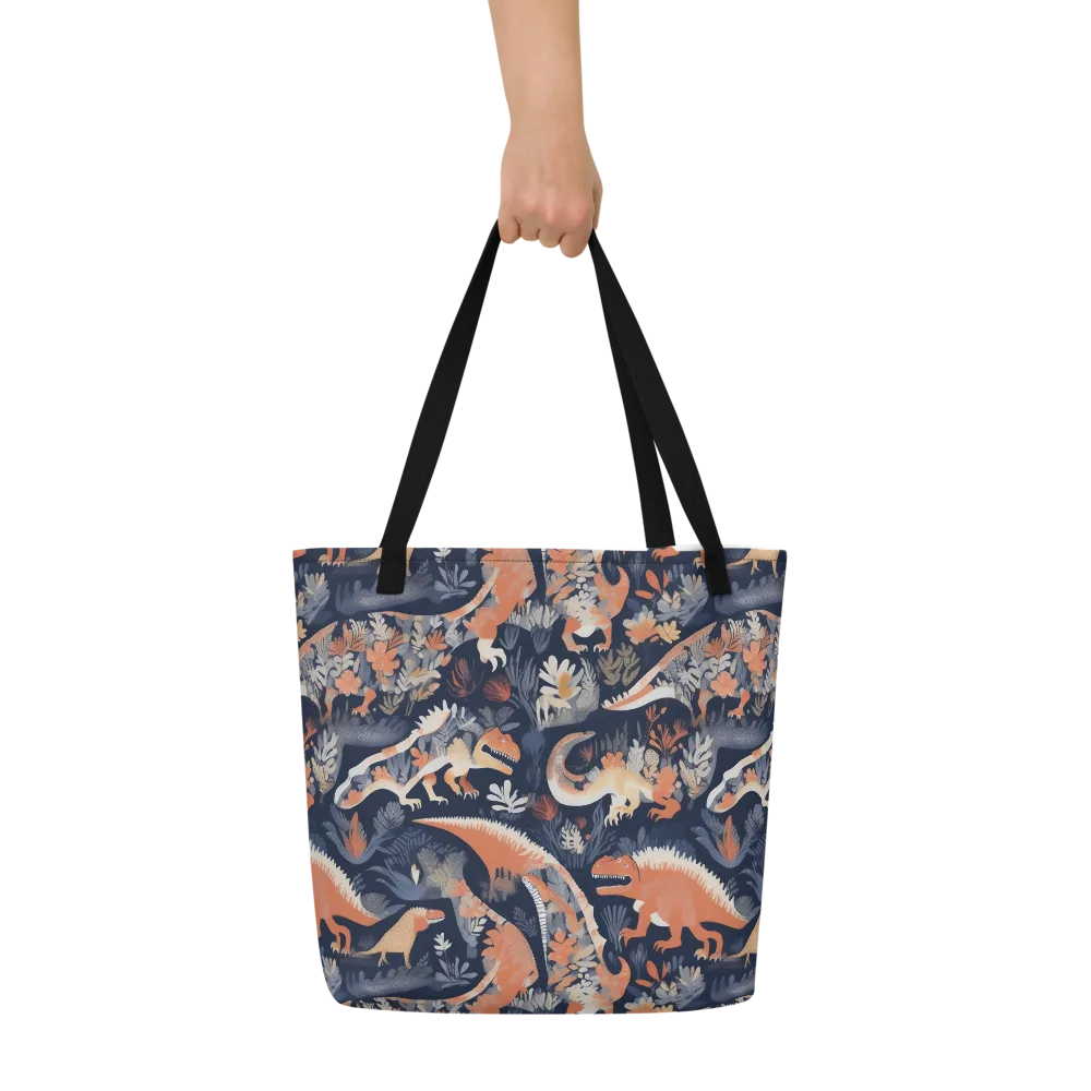Fossil Garden on Large Tote Bag W/ Pocket — Front