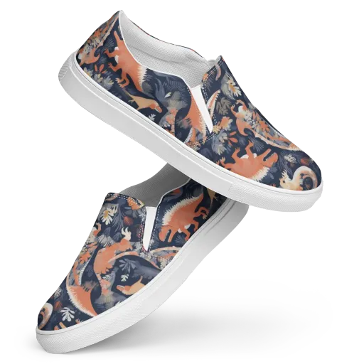 Fossil Garden on a Women's Slip-On Canvas Shoes
