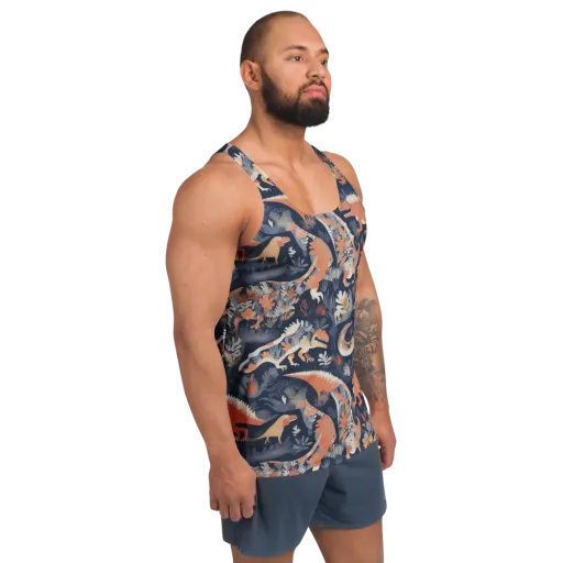 Fossil Garden on a Men's Tank Top