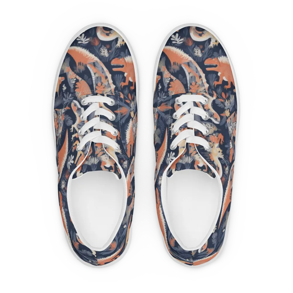 Fossil Garden on Men's Lace-Up Canvas Shoes — Front