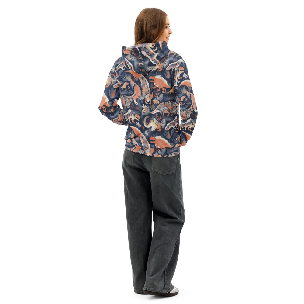 Fossil Garden on Cotton Hoodie — Back