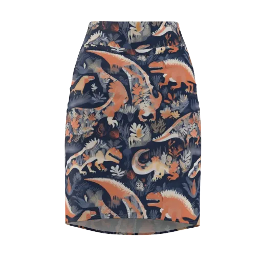 Fossil Garden on a Pencil Skirt