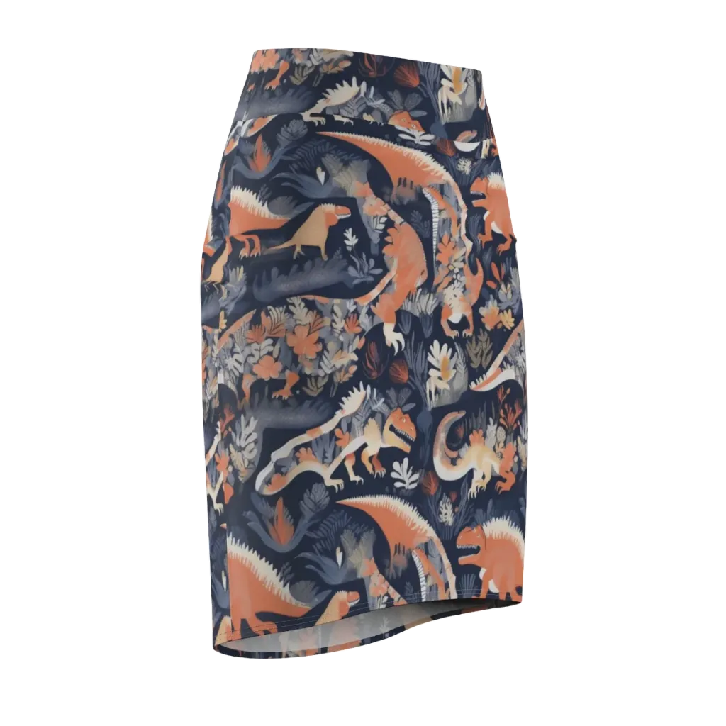 Fossil Garden on Pencil Skirt — Front Side