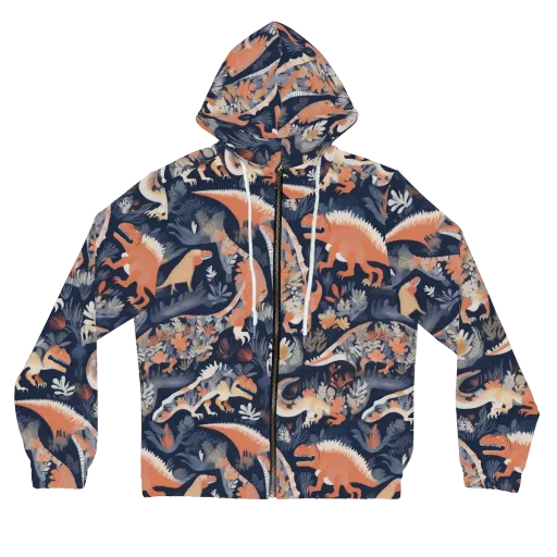 Fossil Garden on a Women's Full-Zip Hoodie