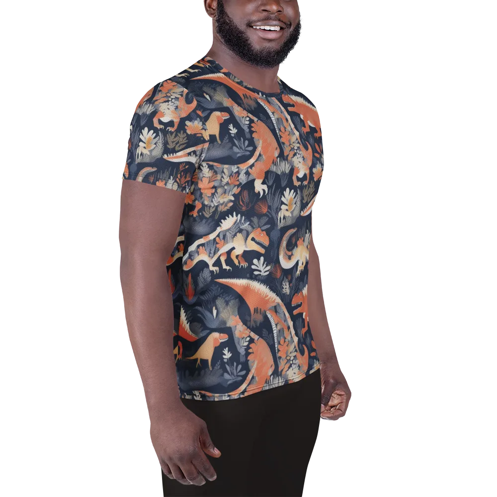 Fossil Garden on Men's Athletic T-Shirt — Right