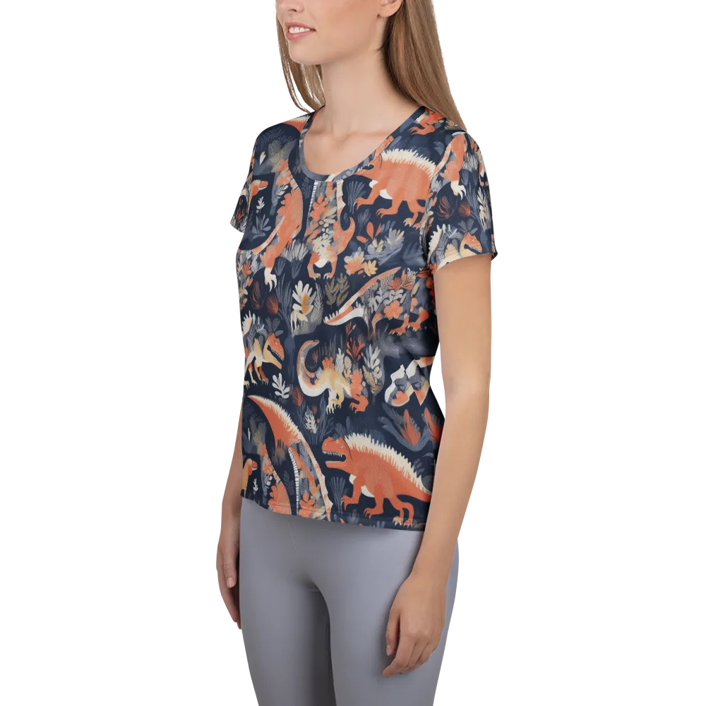 Fossil Garden on Women's Athletic T-Shirt — Left