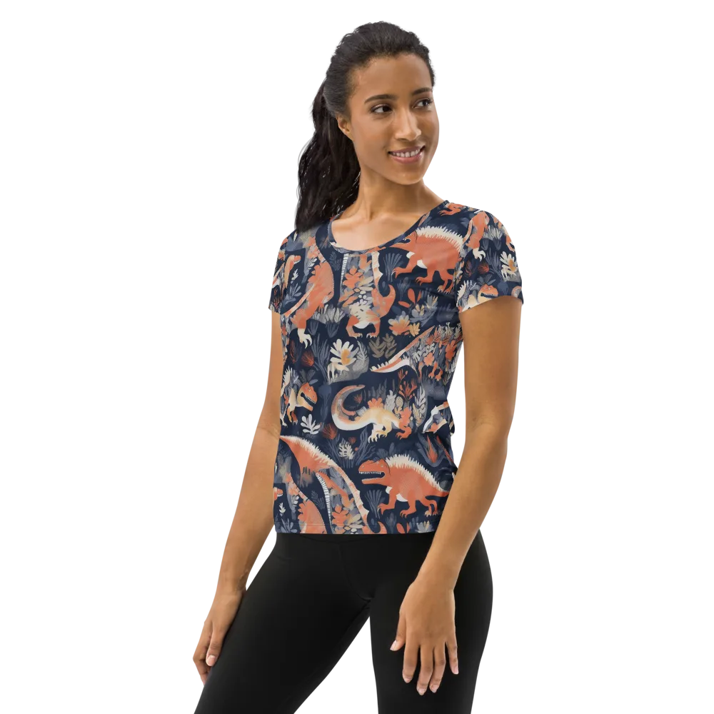 Fossil Garden on Women's Athletic T-Shirt — Left