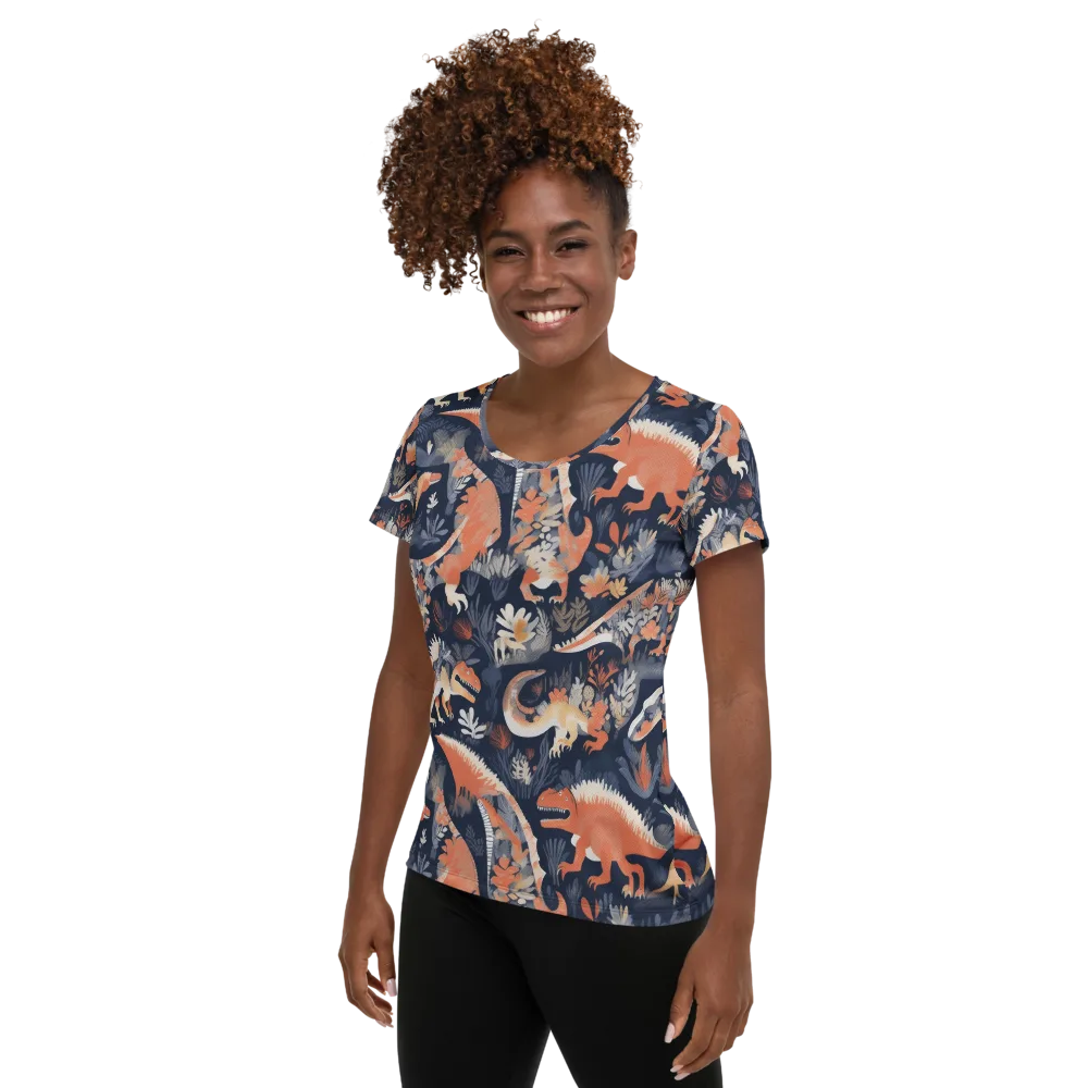 Fossil Garden on Women's Athletic T-Shirt — Left