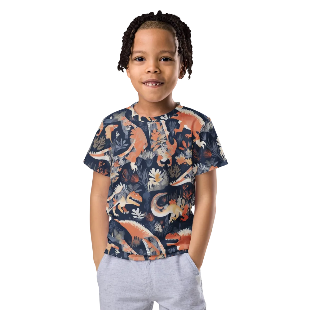 Fossil Garden on Kids Crew Neck T-Shirt — Front