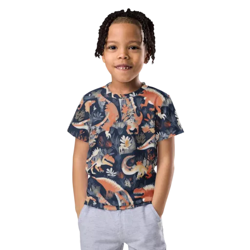 Fossil Garden on a Kids Crew Neck T-Shirt