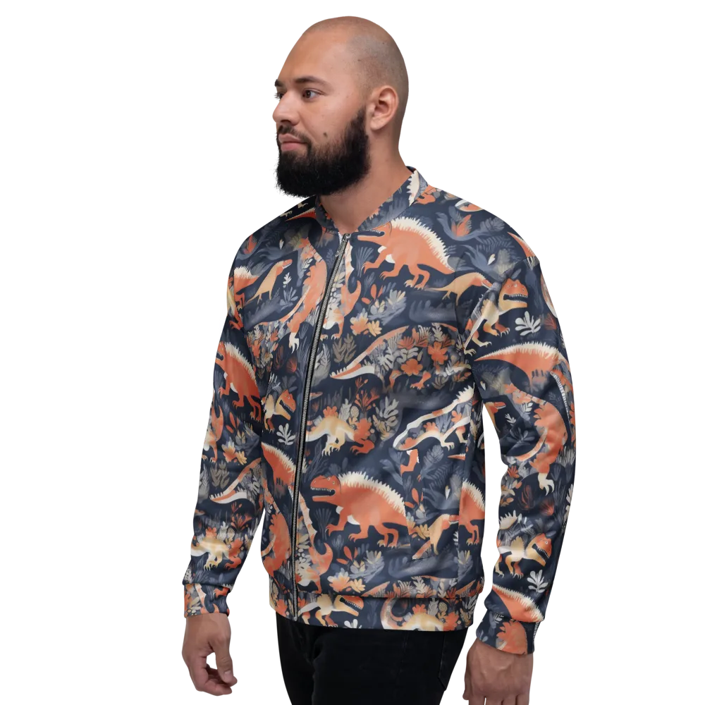 Fossil Garden on Bomber Jacket — Left