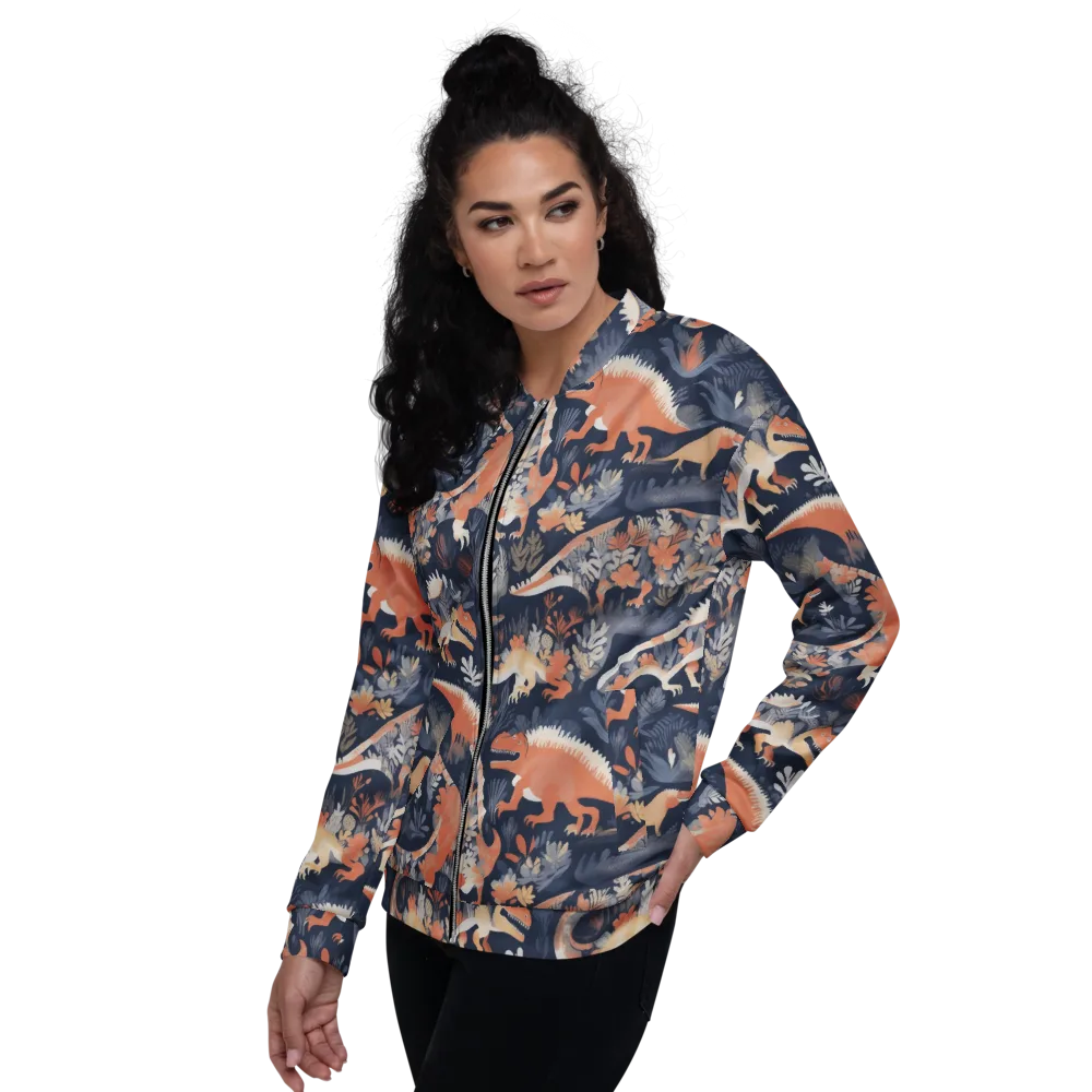 Fossil Garden on Bomber Jacket — Left