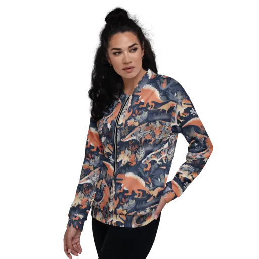 Fossil Garden on a Bomber Jacket