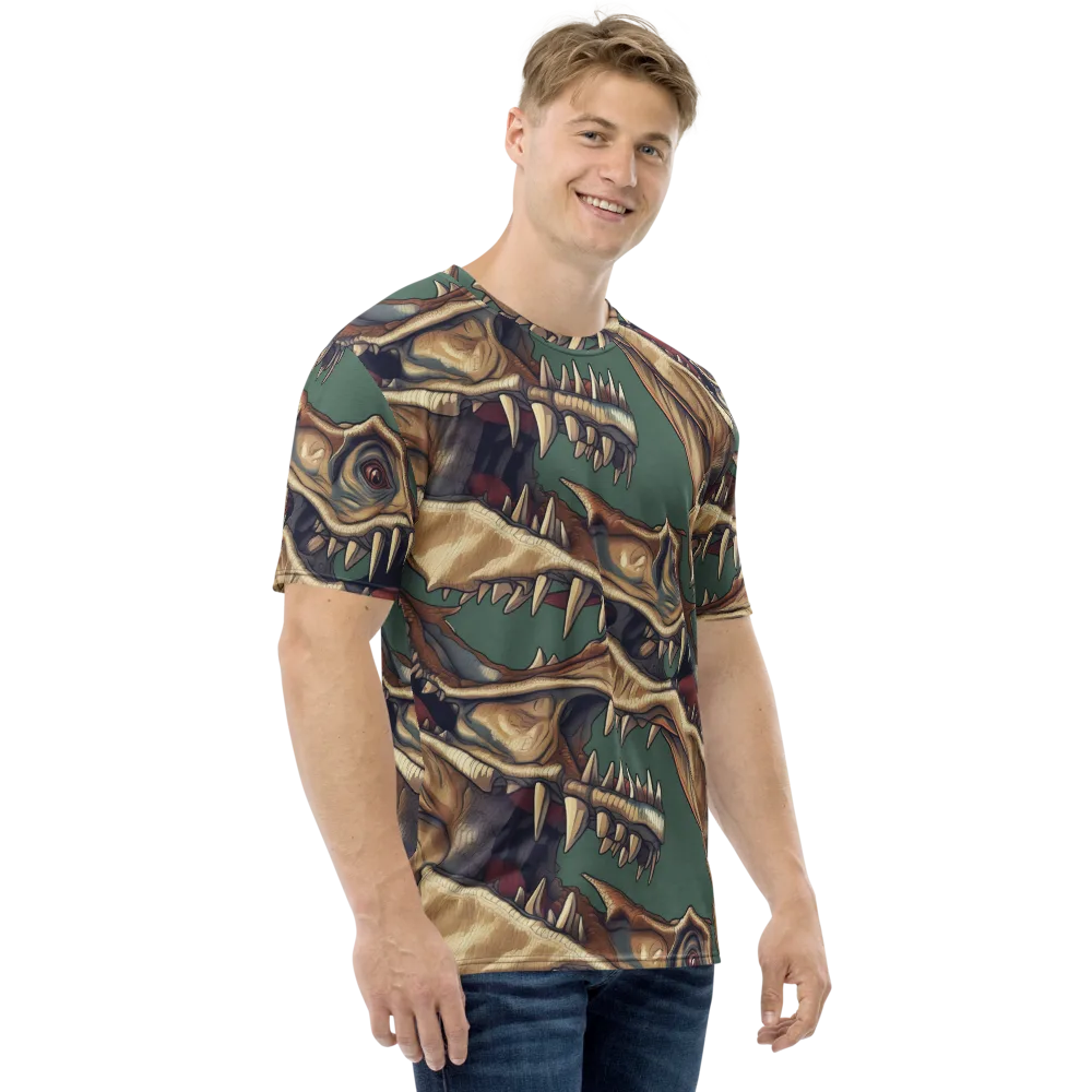 Cretaceous Clash on Men's Crew Neck T-Shirt — Right
