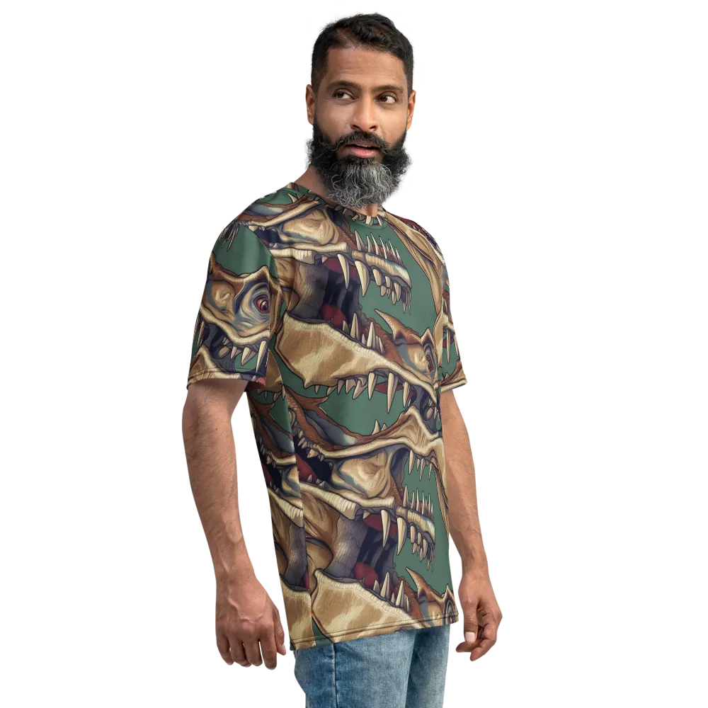 Cretaceous Clash on Men's Crew Neck T-Shirt — Right