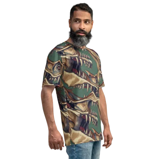 Cretaceous Clash on a Men's Crew Neck T-Shirt