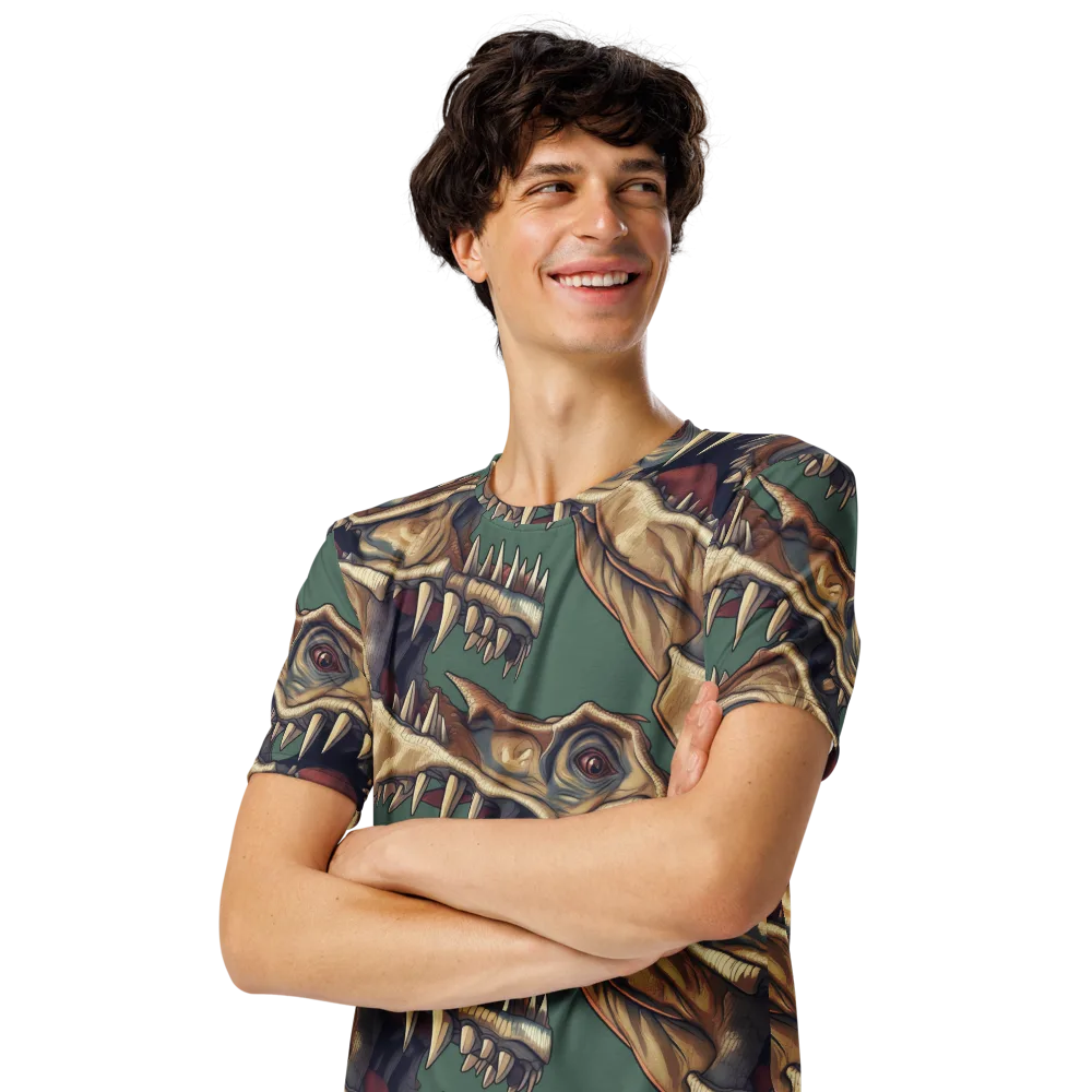 Cretaceous Clash on Men's Crew Neck T-Shirt — Left Front