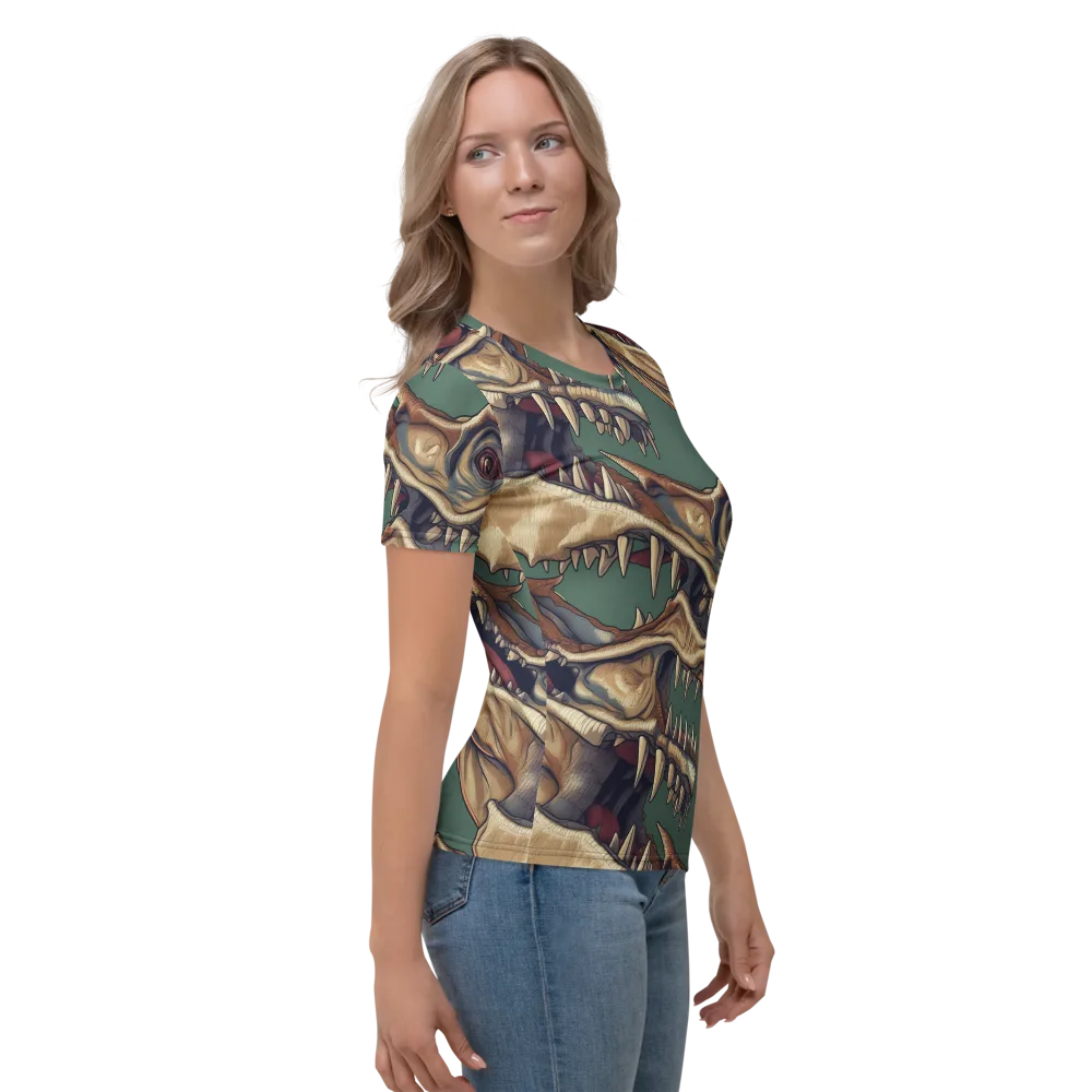 Cretaceous Clash on Women's Crew Neck T-Shirt — Right