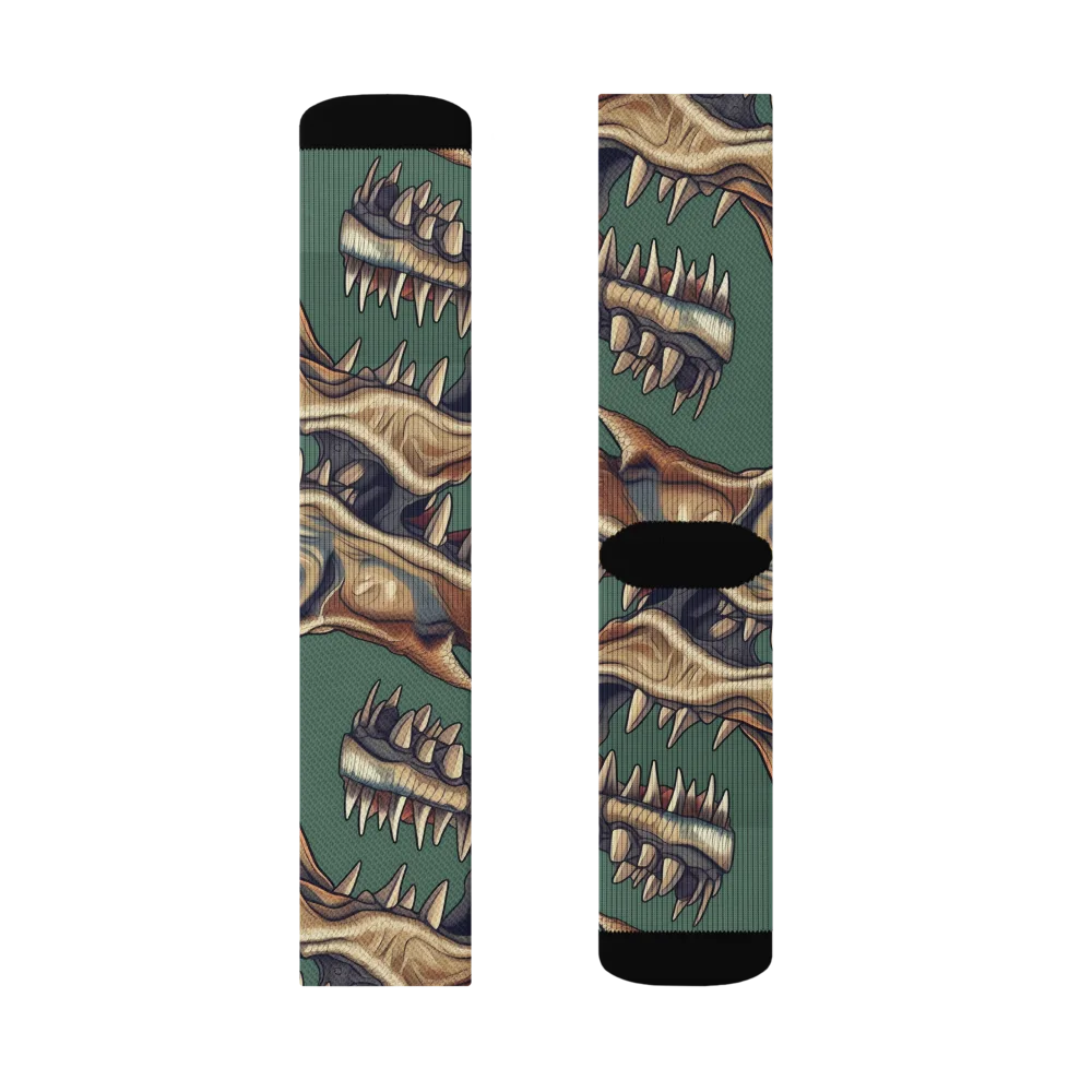 Cretaceous Clash on Socks — Left Sock