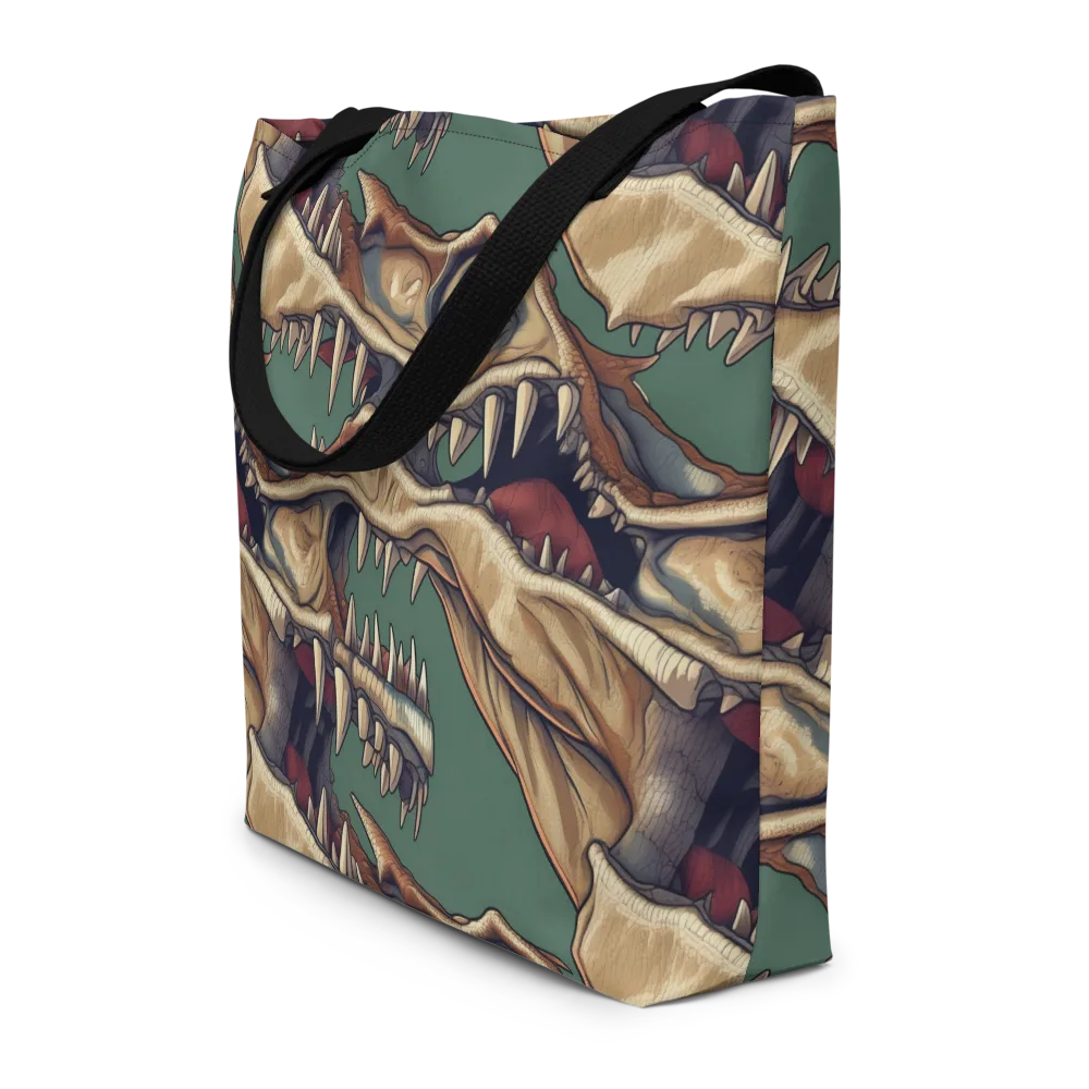 Cretaceous Clash on Large Tote Bag W/ Pocket — Front
