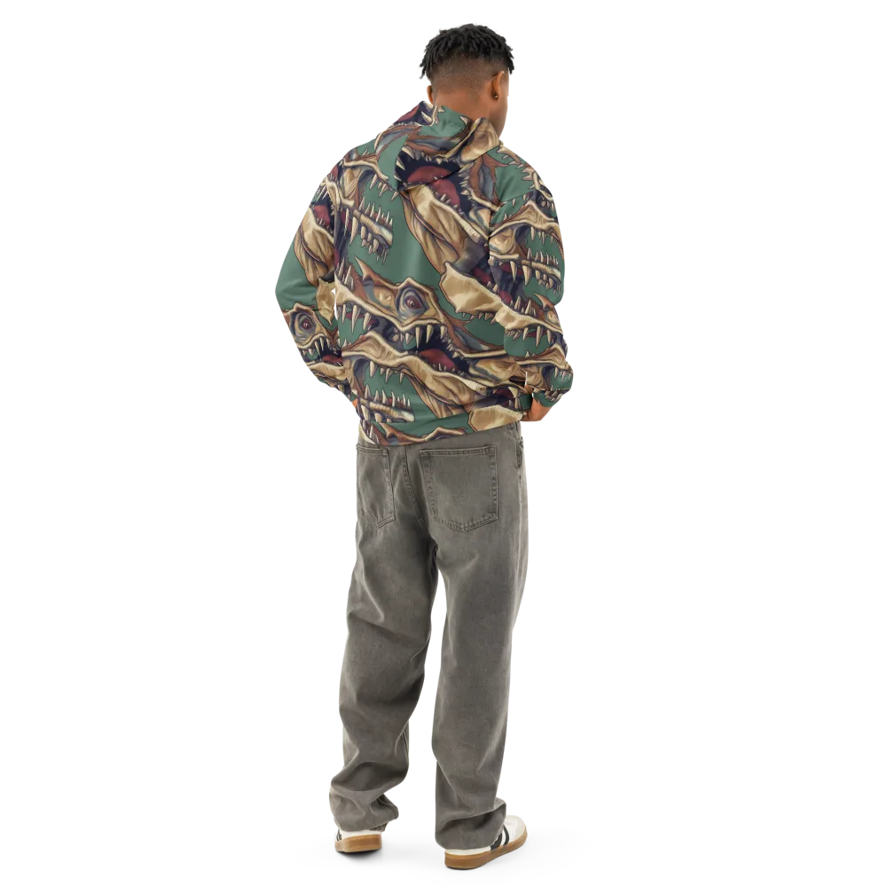Cretaceous Clash on Cotton Hoodie — Back