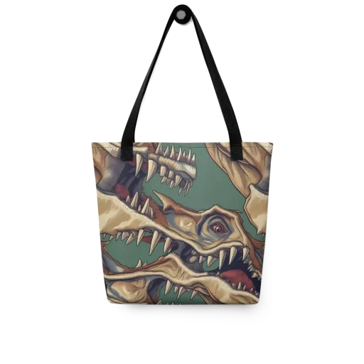 Cretaceous Clash on a Tote Bag