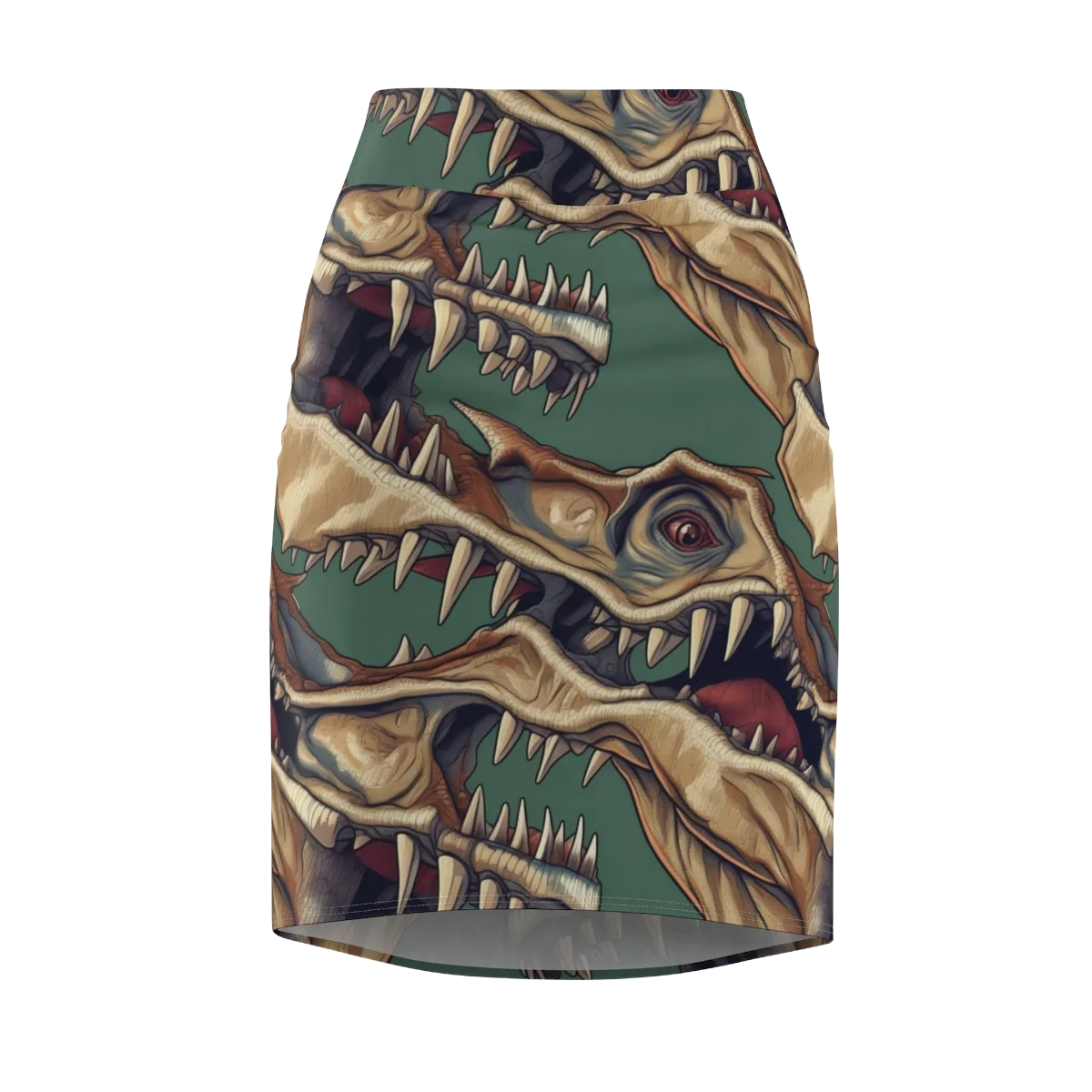 Cretaceous Clash on Pencil Skirt — Front
