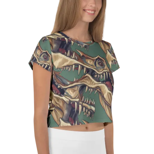 Cretaceous Clash on a Crop Tee
