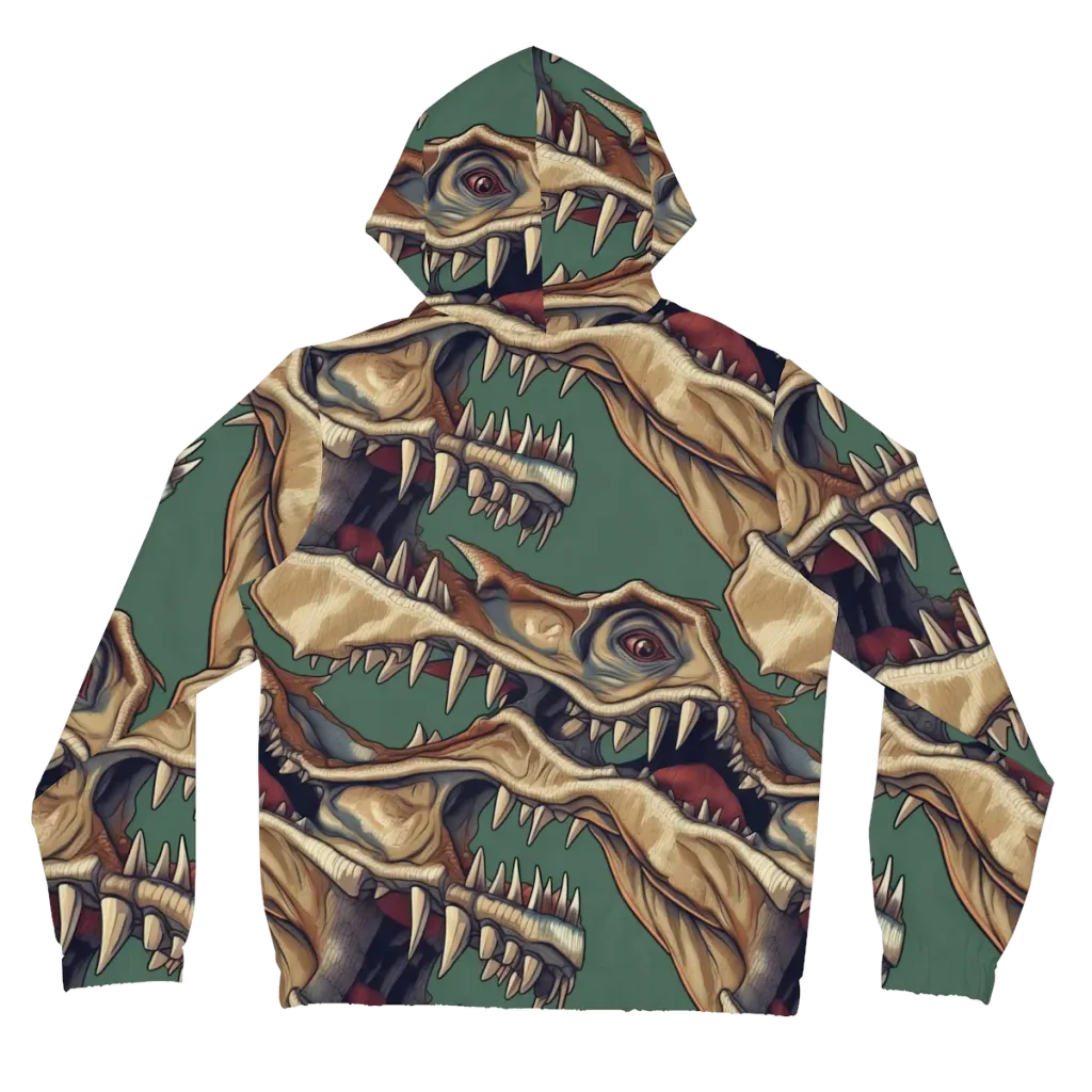 Cretaceous Clash on Women's Full-Zip Hoodie — Back
