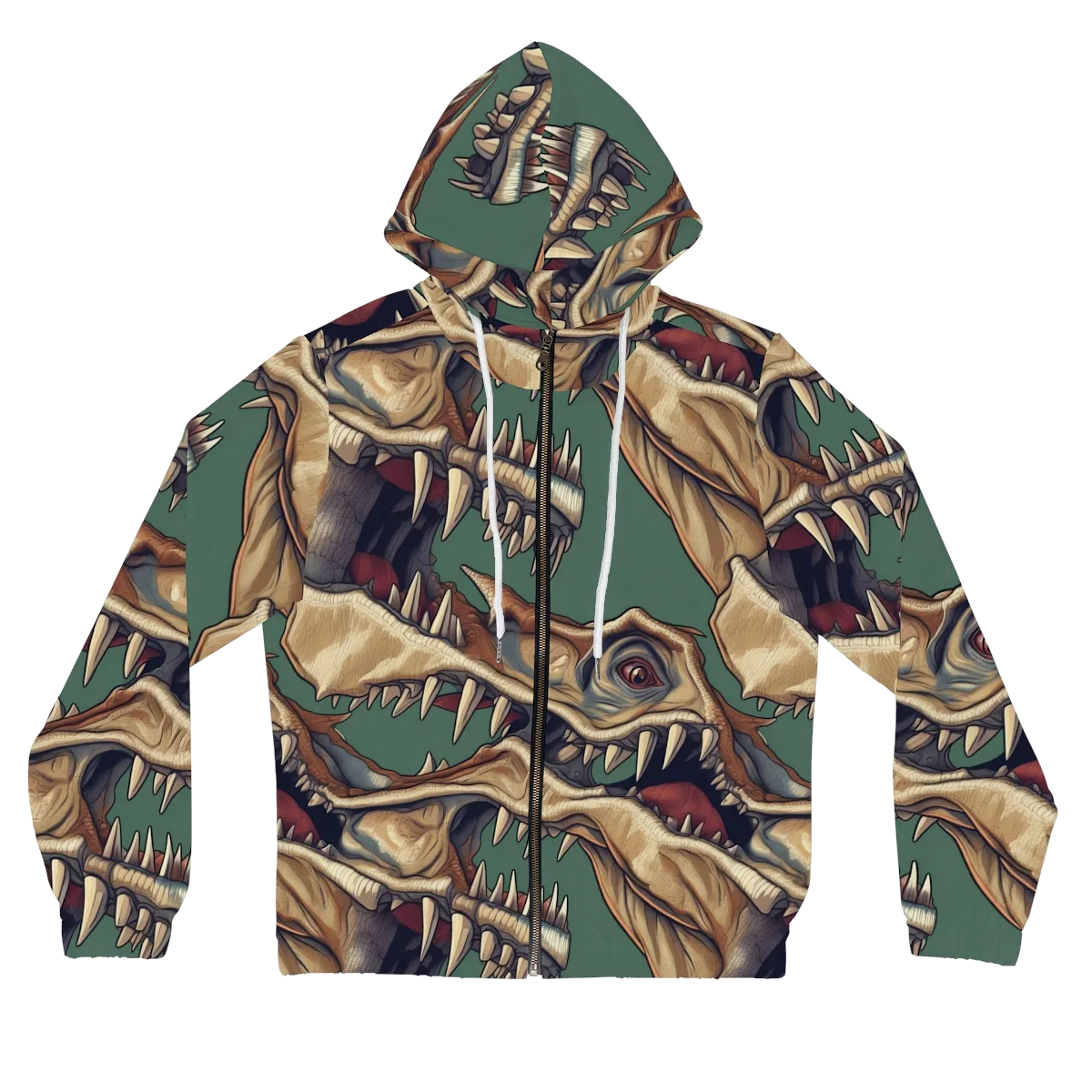 Cretaceous Clash on Women's Full-Zip Hoodie — Front